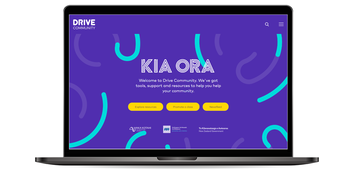Drive Community website desktop